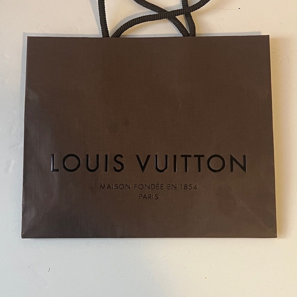Vintage Louis Vuitton Brown Branded Shopping Bag (8.5”x7”x4”)